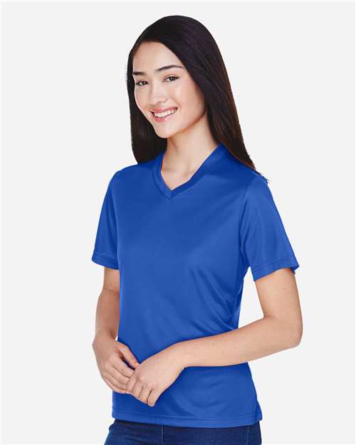 Team 365 TT11W Women's Zone Performance T-Shirt - Sport Royal - model side