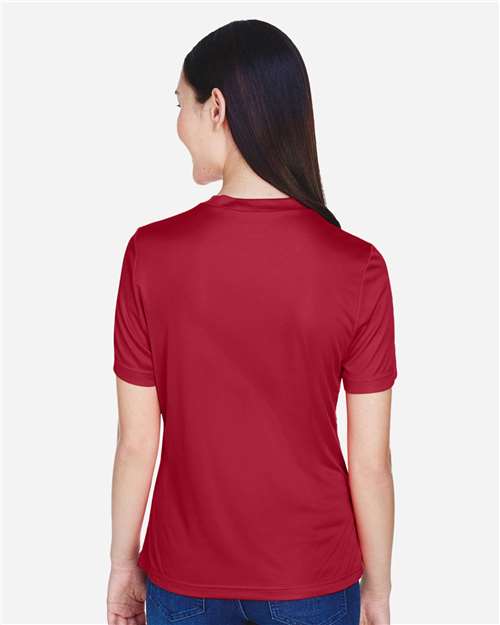Team 365 TT11W Women's Zone Performance T-Shirt - Sport Scarlet Red - model back