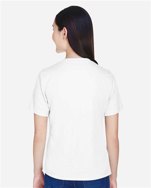 Team 365 TT11W Women's Zone Performance T-Shirt - White - model back