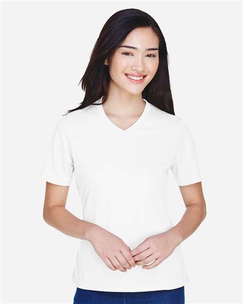 Team 365 TT11W Women's Zone Performance T-Shirt - White - model front