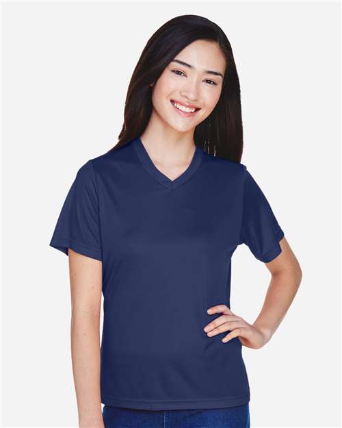 Team 365 TT11W Women's Zone Performance T-Shirt - Sport Dark Navy - model front