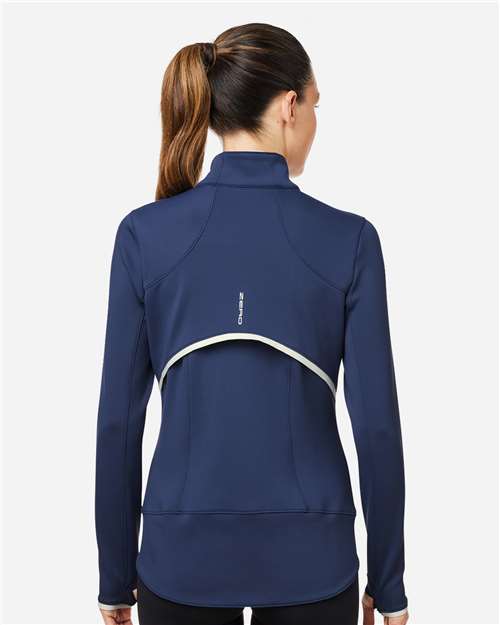 Zero Restriction L1022L Women's Sofia Quarter-Zip Pullover - Storm - model back