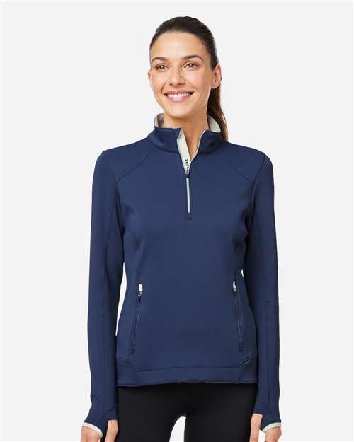 Zero Restriction L1022L Women's Sofia Quarter-Zip Pullover - Storm - model front