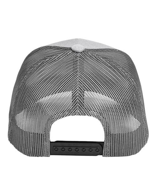 Team 365 TT802Y Youth Zone Sonic Heather Trucker Cap by Yupoong - Athletic Heather/ Sport Graphite - back