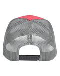 Team 365 TT802Y Youth Zone Sonic Heather Trucker Cap by Yupoong - Sport Red Heather/ Sport Graphite - back