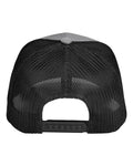 Team 365 TT802 Zone Sonic Heather Trucker Cap by Yupoong - Dark Grey Heather/ Black - back