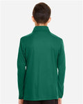 Team 365 TT31Y Youth Zone Performance Quarter-Zip Pullover - Sport Forest - model back