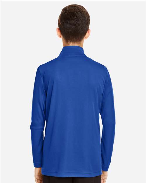 Team 365 TT31Y Youth Zone Performance Quarter-Zip Pullover - Sport Royal - model back