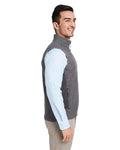 vineyard vines O001401 Men's Harbor Fleece Vest - Charcoal Heather - model side