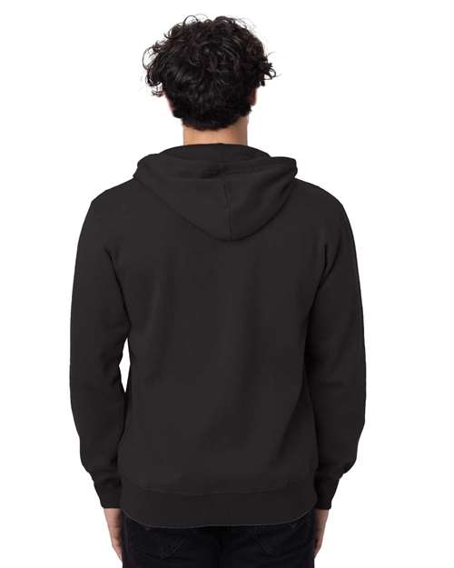 econscious EC5650 Unisex Heritage Full-Zip Hooded Sweatshirt - Black - model back