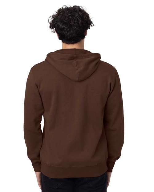 econscious EC5650 Unisex Heritage Full-Zip Hooded Sweatshirt - Earth - model back