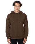 econscious EC5650 Unisex Heritage Full-Zip Hooded Sweatshirt - Earth - model front