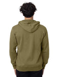 econscious EC5650 Unisex Heritage Full-Zip Hooded Sweatshirt - Jungle - model back