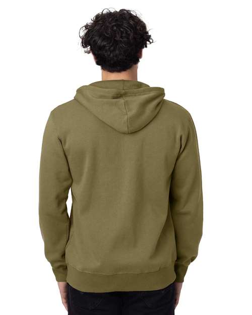 econscious EC5650 Unisex Heritage Full-Zip Hooded Sweatshirt - Jungle - model back