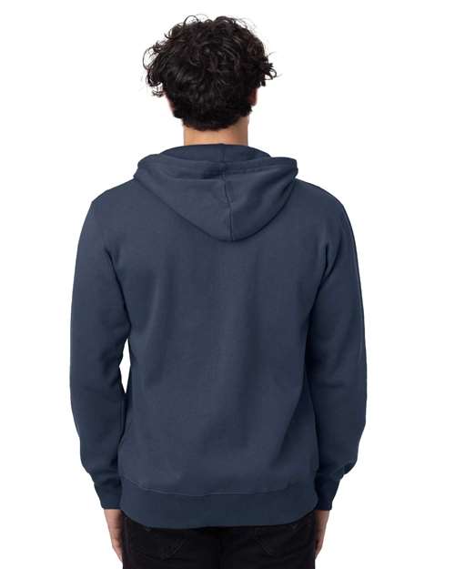 econscious EC5650 Unisex Heritage Full-Zip Hooded Sweatshirt - Pacific - model back
