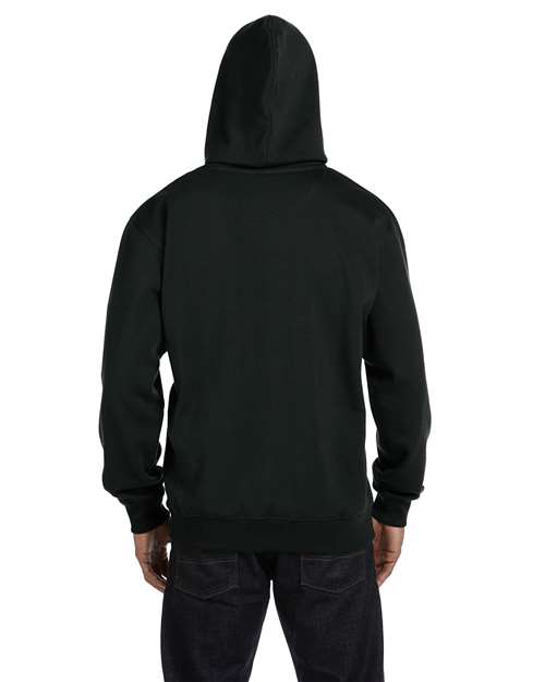 econscious EC5500 Unisex Heritage Hooded Sweatshirt - Black - model back