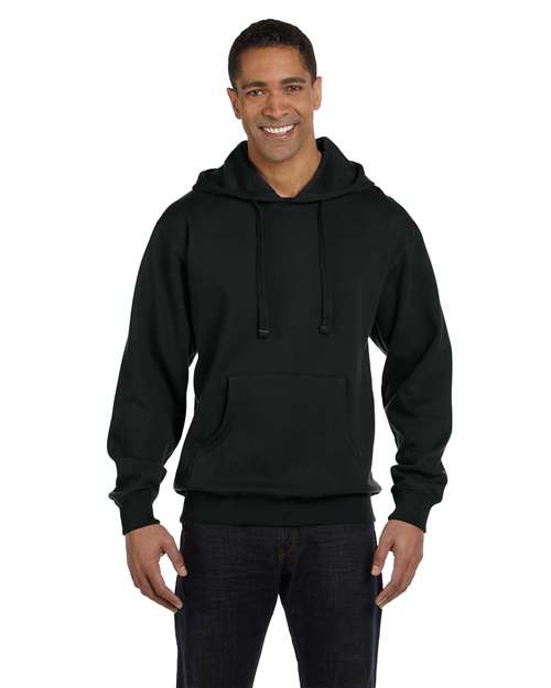 econscious EC5500 Unisex Heritage Hooded Sweatshirt - Black - model front