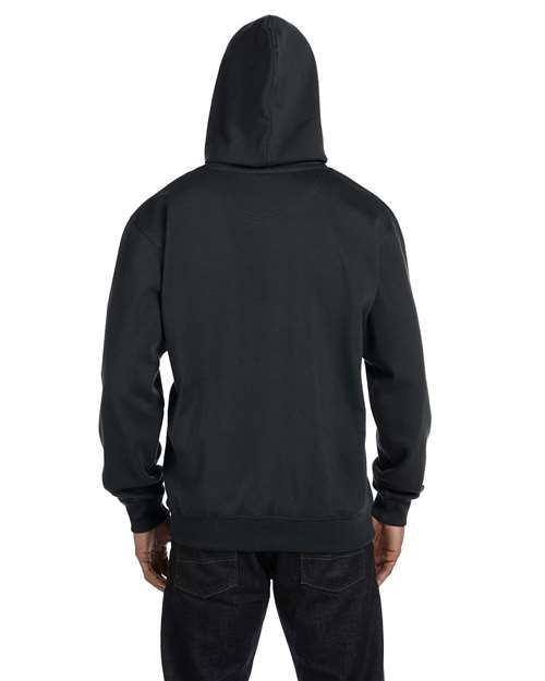 econscious EC5500 Unisex Heritage Hooded Sweatshirt - Charcoal - model back