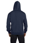 econscious EC5500 Unisex Heritage Hooded Sweatshirt - Pacific - model back