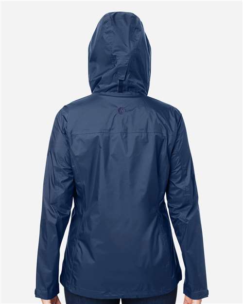 Marmot M15866 Women's PreCip Eco Packable Rain Jacket - Arctic Navy - model back