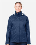 Marmot M15866 Women's PreCip Eco Packable Rain Jacket - Arctic Navy - model front