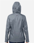 Marmot M15866 Women's PreCip Eco Packable Rain Jacket - Steel Onyx - model back