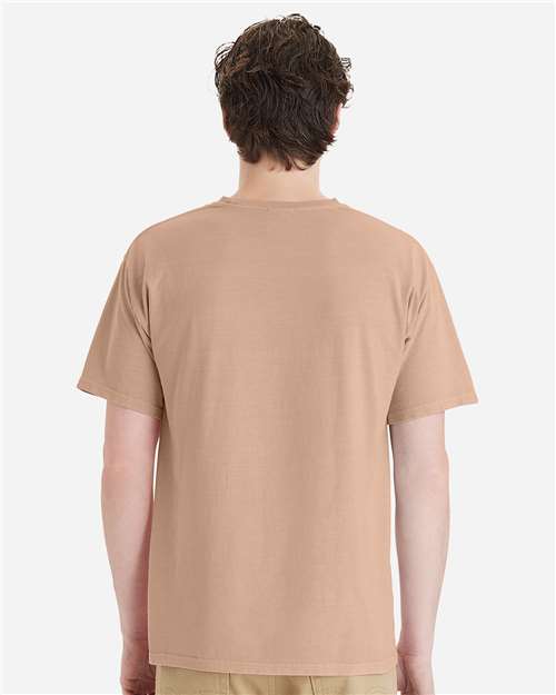 Hanes GDH11B Unisex Botanical Dyed T-Shirt - Botanical Mallow - model back
