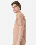 Hanes GDH11B Unisex Botanical Dyed T-Shirt - Botanical Mallow - model side