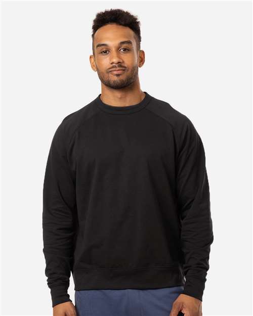 econscious EC5200 Unisex Motion Crewneck Sweatshirt - Black - model front