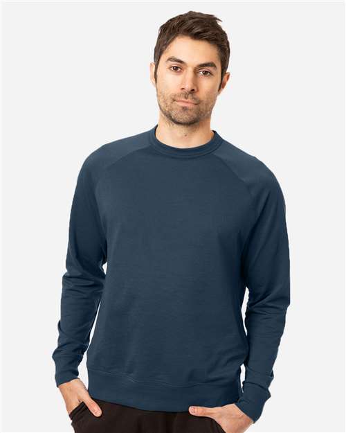 econscious EC5200 Unisex Motion Crewneck Sweatshirt - Pacific - model front