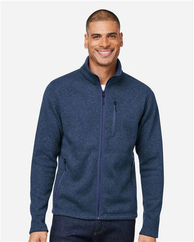 Marmot M16223 Men's Drop Line Fleece Jacket - Arctic Navy Heather - model front