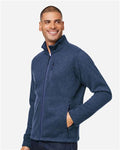 Marmot M16223 Men's Drop Line Fleece Jacket - Arctic Navy Heather - model side