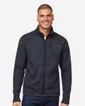Marmot M16223 Men's Drop Line Fleece Jacket - Black Heather - model front