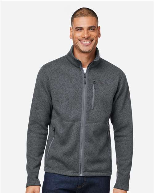 Marmot M16223 Men's Drop Line Fleece Jacket - Steel Onyx Heather - model front