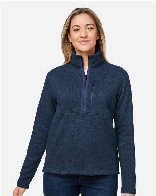 Marmot M16248 Women's Drop Line Half-Zip Jacket - Arctic Navy Heather - model front