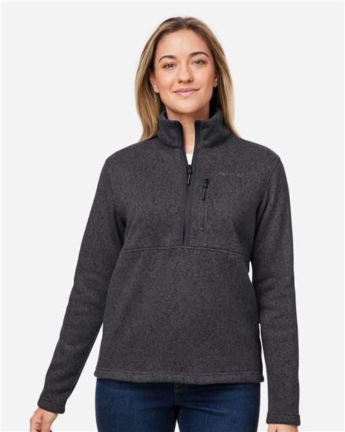 Marmot M16248 Women's Drop Line Half-Zip Jacket - Black Heather - model front