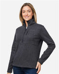Marmot M16248 Women's Drop Line Half-Zip Jacket - Black Heather - model side