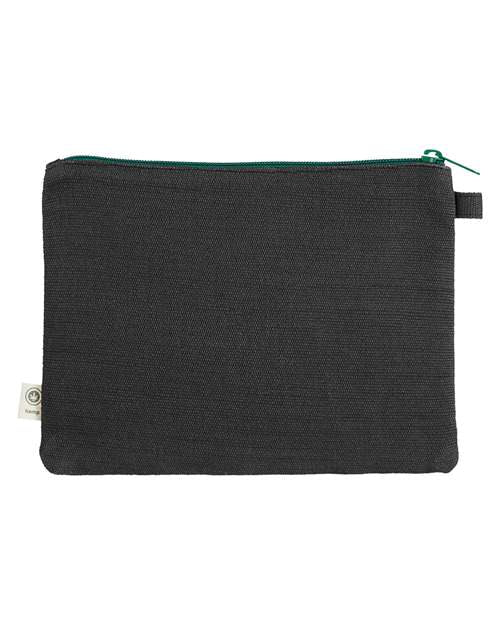 econscious EC8402 Hemp Pouch - Black/ Kelly - back