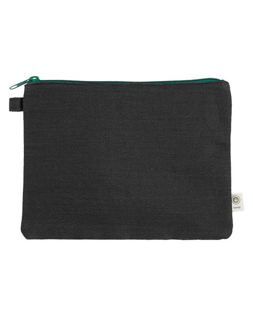 econscious EC8402 Hemp Pouch - Black/ Kelly - front