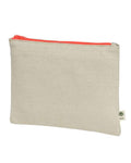 econscious EC8402 Hemp Pouch - Natural/ Orange - front