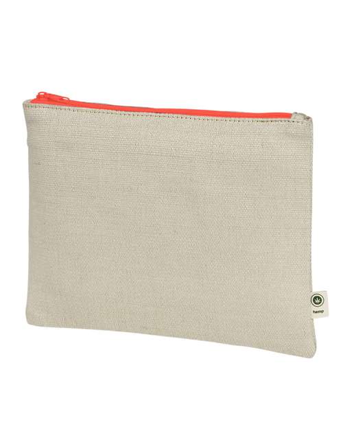 econscious EC8402 Hemp Pouch - Natural/ Orange - front