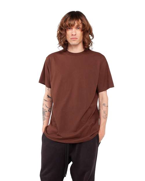 Shaka Wear SHASS Unisex Active T-Shirt - Brown - model side