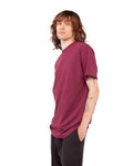 Shaka Wear SHASS Unisex Active T-Shirt - Burgundy - model side