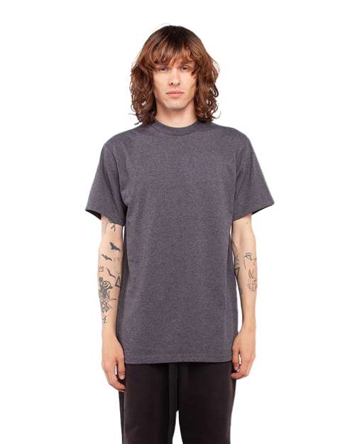 Shaka Wear SHASS Unisex Active T-Shirt - Charcoal Grey Heather - model front