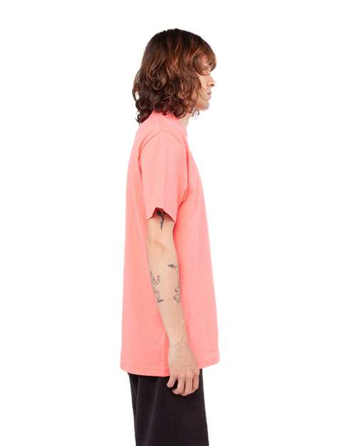 Shaka Wear SHASS Unisex Active T-Shirt - Coral - model side