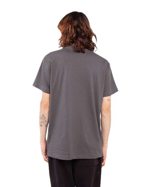 Shaka Wear SHASS Unisex Active T-Shirt - Dark Grey - model back