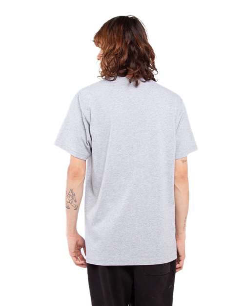 Shaka Wear SHASS Unisex Active T-Shirt - Heather Grey - model back