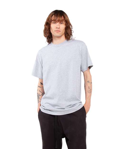 Shaka Wear SHASS Unisex Active T-Shirt - Heather Grey - model side