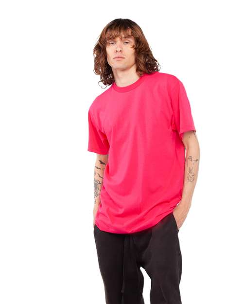 Shaka Wear SHASS Unisex Active T-Shirt - Hot Pink - model side