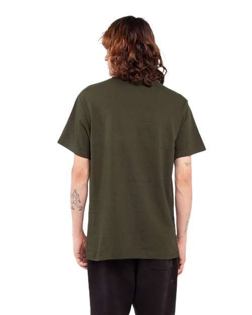 Shaka Wear SHASS Unisex Active T-Shirt - Hunter Green - model back